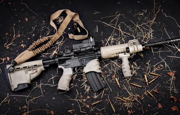 Gun, logo, weapon, leaves, rifle, konoha, AR-15, ammunition