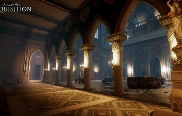 House, candles, columns, mess, dragon age inquisition
