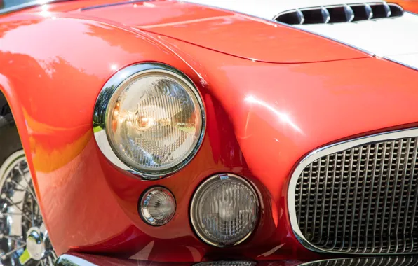 Maserati, Lights, Classic, Chrome, 1956, Classic car, Maserati A6G/2000 Gran Sport Spyder