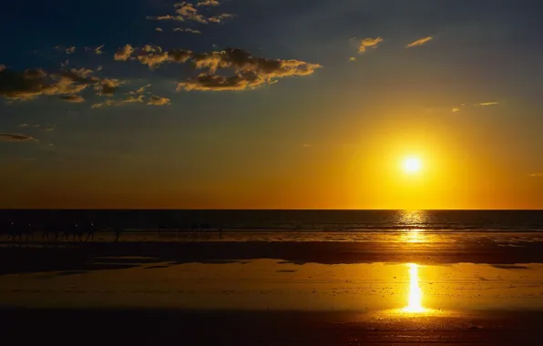 Picture Sunset, Clouds, Beach