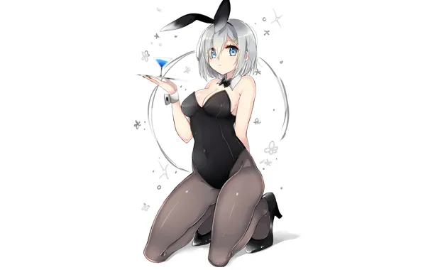 Girl, sexy, cleavage, legs, boobs, anime, beautiful, short hair