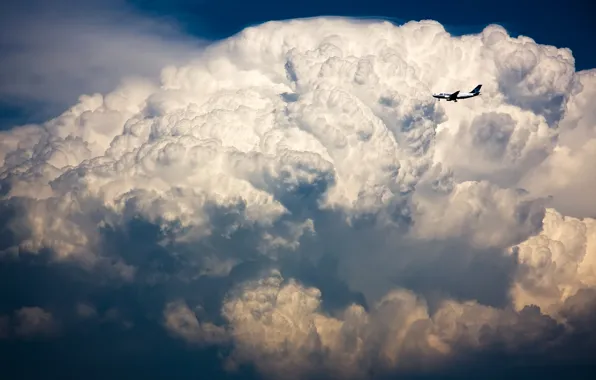 The sky, storm, the plane, Storm cloud