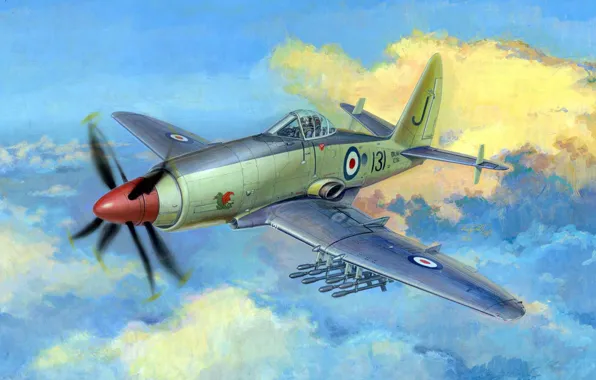 The plane, Attack, Royal Navy, Westland Wyvern, combat aircraft