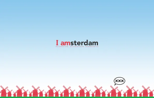 The sky, the inscription, mill, Amsterdam, amsterdam, i amsterdam
