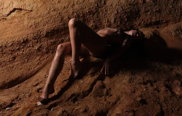 Sand, chest, legs, beauty, clay, Daloria A