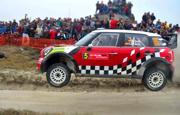 Red, Auto, Sport, People, Race, Mini Cooper, WRC, Rally