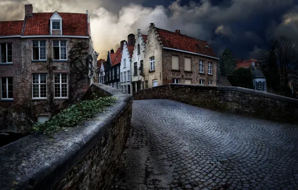 Picture twilight, Belgium, Bruges, Bruges