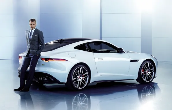 Picture auto, Jaguar, costume, male, David Beckham