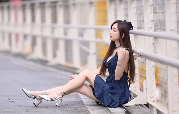 Girl, street, Asian