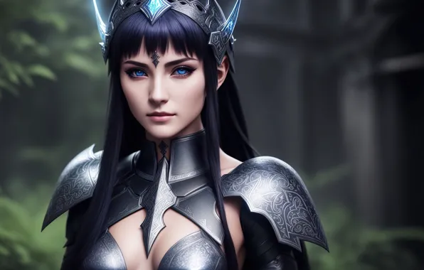 Girl, fantasy, armor, art, Stable Diffusion, neuronet, Ai art
