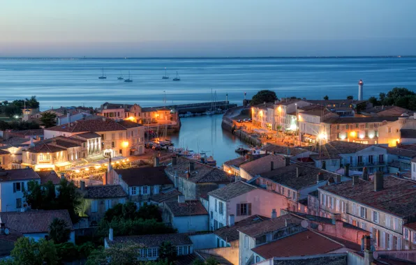 Sea, the city, France, Marina, home, the evening, port, they say
