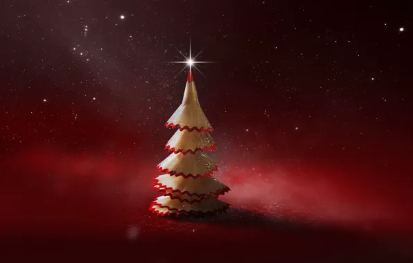 Creative, tree, New Year, art, Christmas, pencil, Christmas, New Year