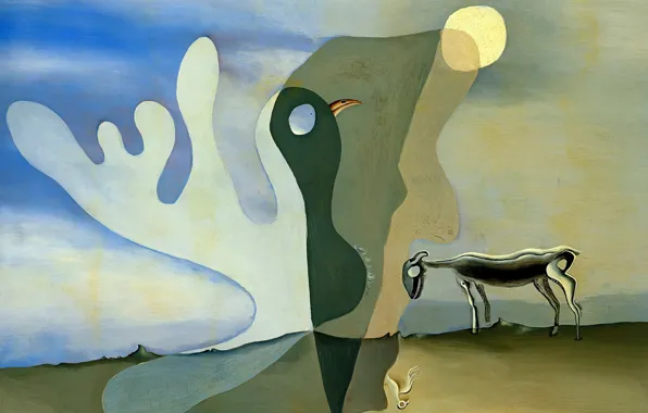 Picture surrealism, picture, Salvador Dali, Salvador Dali, Ghostly Cow