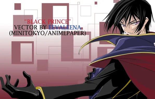 Look, background, hand, anime, squares, art, guy, cloak