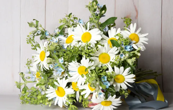 Picture greens, summer, chamomile, bouquet