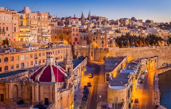 Building, street, Malta, Valletta