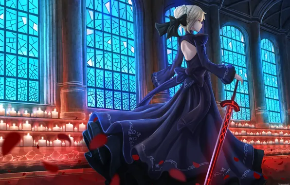 Sword, anime, art, the saber, Fate / Grand Order