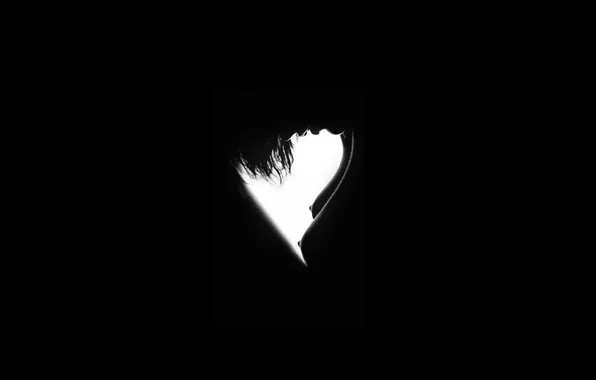 BACKGROUND, GIRL, CHEST, BLACK, SILHOUETTE, CONTOUR