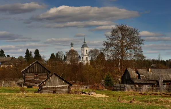 Picture home, temple, Kostroma province