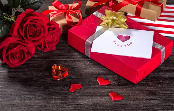 Love, flowers, gift, heart, roses, red, love, romantic