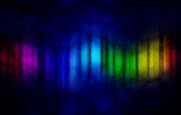 Picture color, clouds, rays, night, abstraction, lights, strip, rainbow