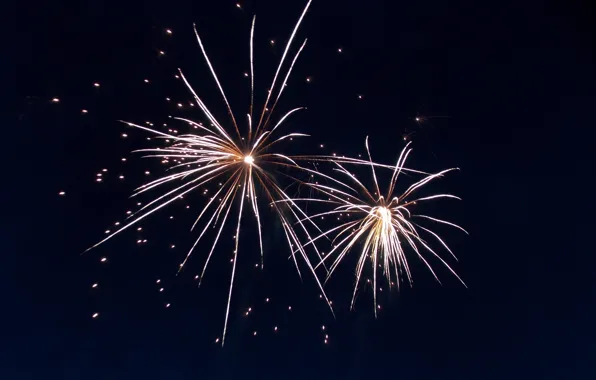 The sky, salute, sparks