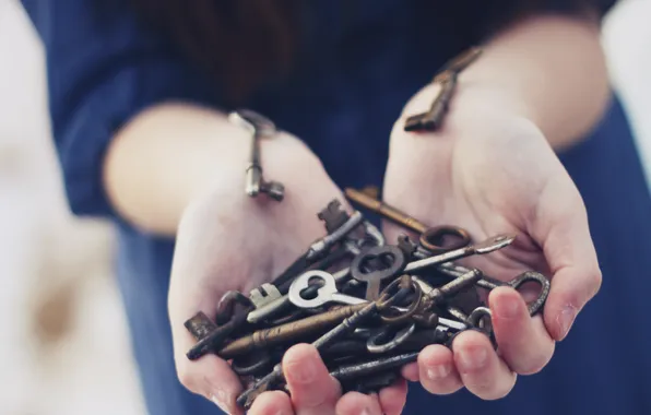 Hands, keys, a lot