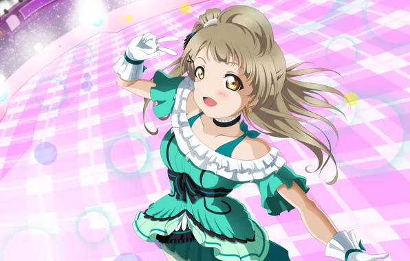 Girl, pink background, Love Live School Idol Project, Living love