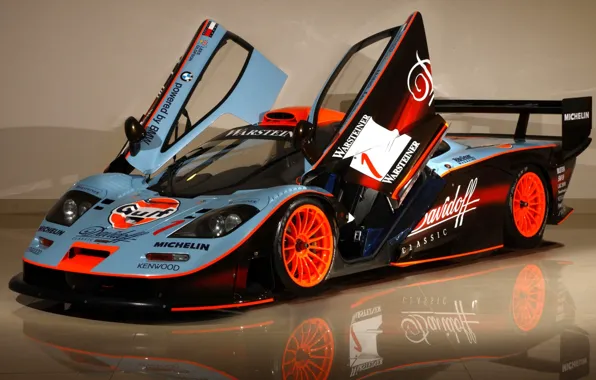 Picture reflection, background, McLaren, door, GTR, supercar, the front, racing car