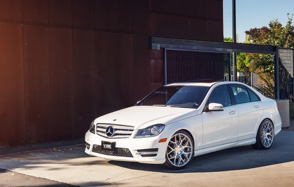 Picture white, Mercedes, white, Mercedes, benz, c250, c-class