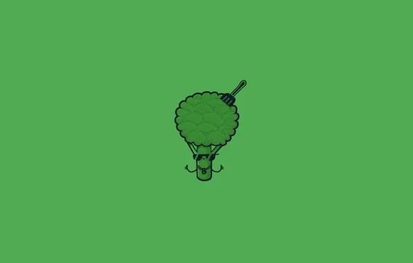 Green, background, green, plug, swag, Broccoli