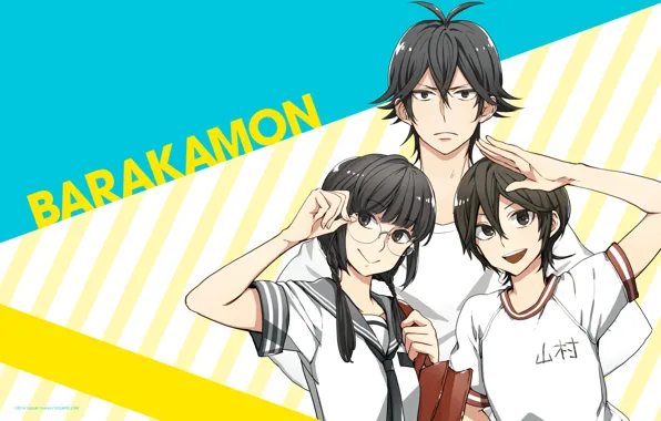 Girls, anime, art, guy, Barakamon