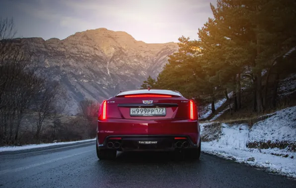 Mountains, tower, cadillac, moutain, cts-v, ingushetia, cadillac cts, cadillac cts-v