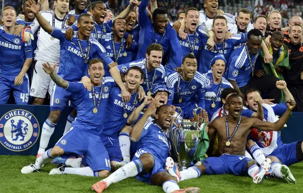Picture emblem, players, players, Chelsea, Champions League, Chelsea, Final 2012, League Champions