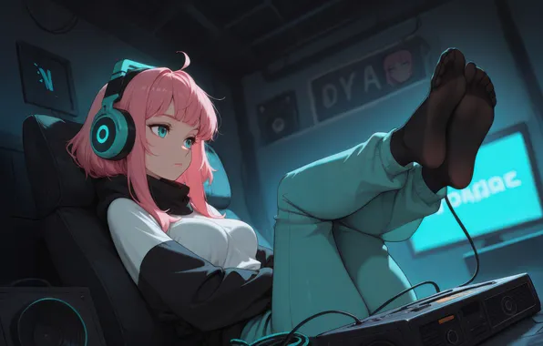 Hair, cozy, pink, room, girl, games, playing