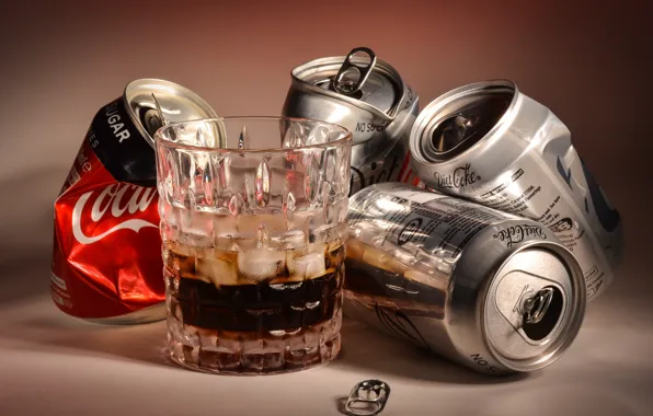 Glass, banks, coca cola