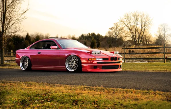 Picture car, red, csi, stance, 8 series, bmw 850