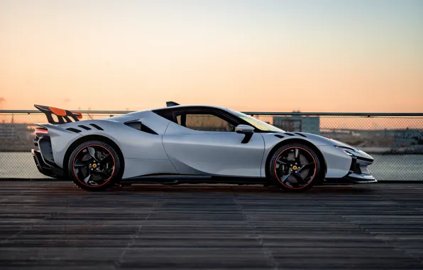 Ferrari, side view, SF90, Ferrari SF90 Stradale