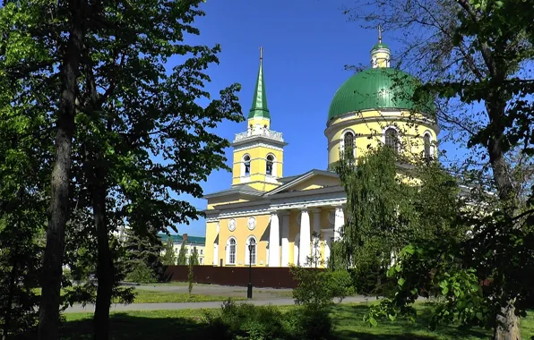 The city, spring, Temple, Omsk