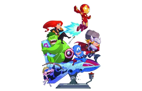Background, Iron Man, Captain America, Thor, Marvel Comics, Black Widow, The Avengers, Hawkeye