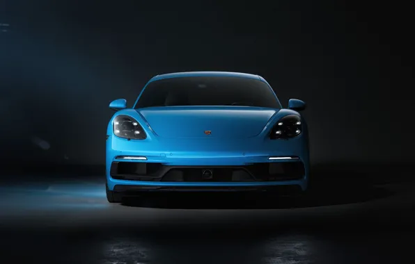 Auto, Blue, Porsche, Machine, Cayman, Blue, Car, Rendering