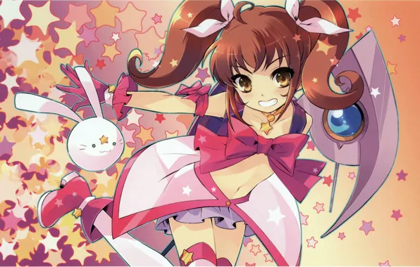 Picture smile, rabbit, costume, bow, stars, ore no imouto ga konna ni kawaii wake ga nai, …