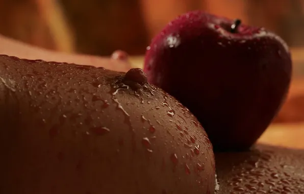 Chest, red, Apple, juice, nipple
