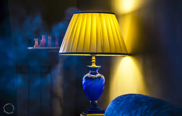Light, room, chess, table lamp