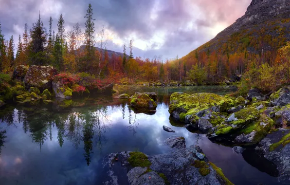 Mountains, nature, lake