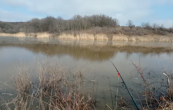 Lake, fishing, spring, float, Kote, March 21