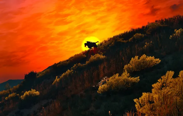 Picture landscape, rider, The Witcher 3, Wild Hunt