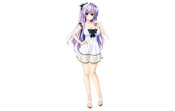 Girl, sexy, cleavage, long hair, dress, legs, boobs, anime