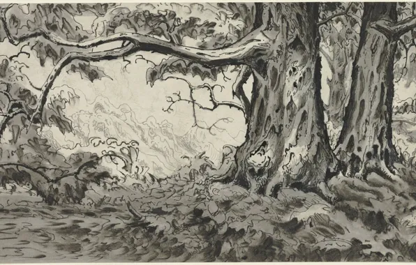 Picture 1920, Charles Ephraim Burchfield, Chestnut Trees