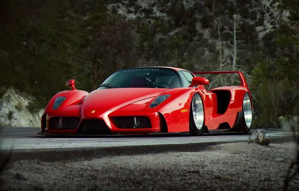 Ferrari, Red, Enzo, Tuning, Future, Supercar, by Khyzyl Saleem